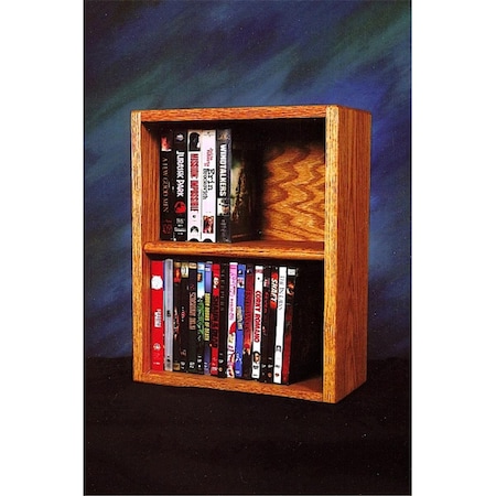 Solid Oak Desktop Or Shelf DVD- VHS Cabinet